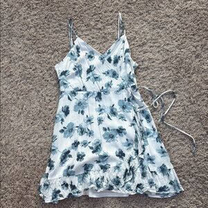 Floral Wrap Dress with Spaghetti Straps